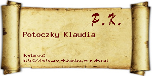 Potoczky Klaudia névjegykártya