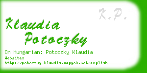 klaudia potoczky business card